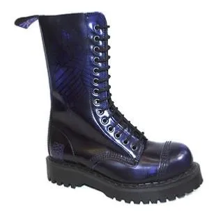 NPS - SPIDER LEATHER BOOT WITH STITCHED STEEL TOE CAP (14 EYELET)